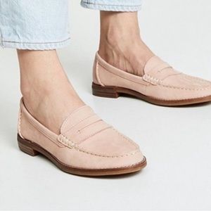 SPERRY Sea-port Penny Loafer In Textured Lavender, Size 6.5.